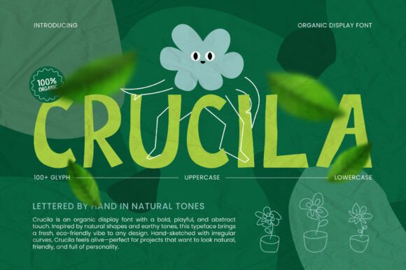 Crucila Regular Font: Organic Display Type for Web Design