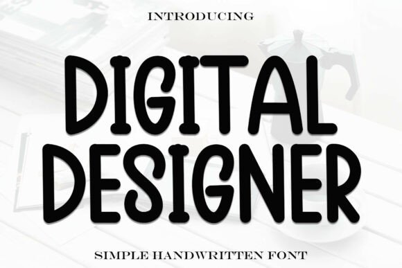 Digitaldesigner Font: Bold Handwritten Style for Crafts