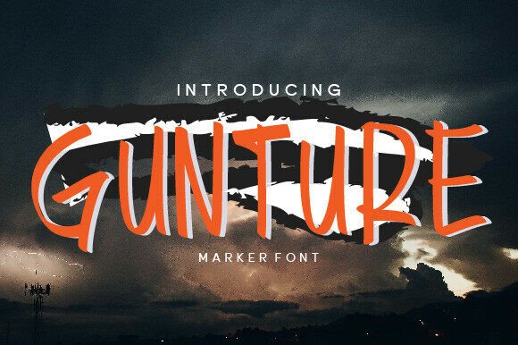 Gunture Font: Bold Display Type for Modern Crafts