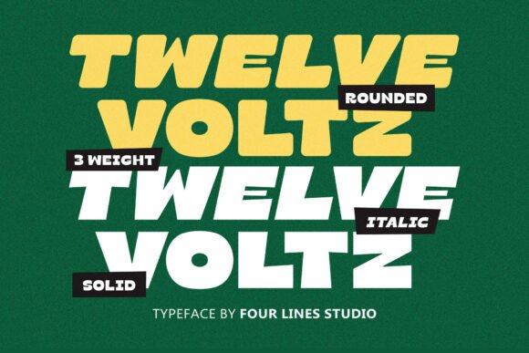 Twelve Voltz Font: Bold Display Type for Makers